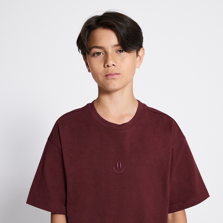 Oversized tee "Venice star" Dark Burgundy